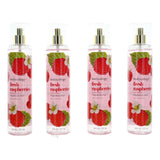 Fresh Raspberries by Bodycology, 4 Pack 8 oz Fragrance Mist for Women